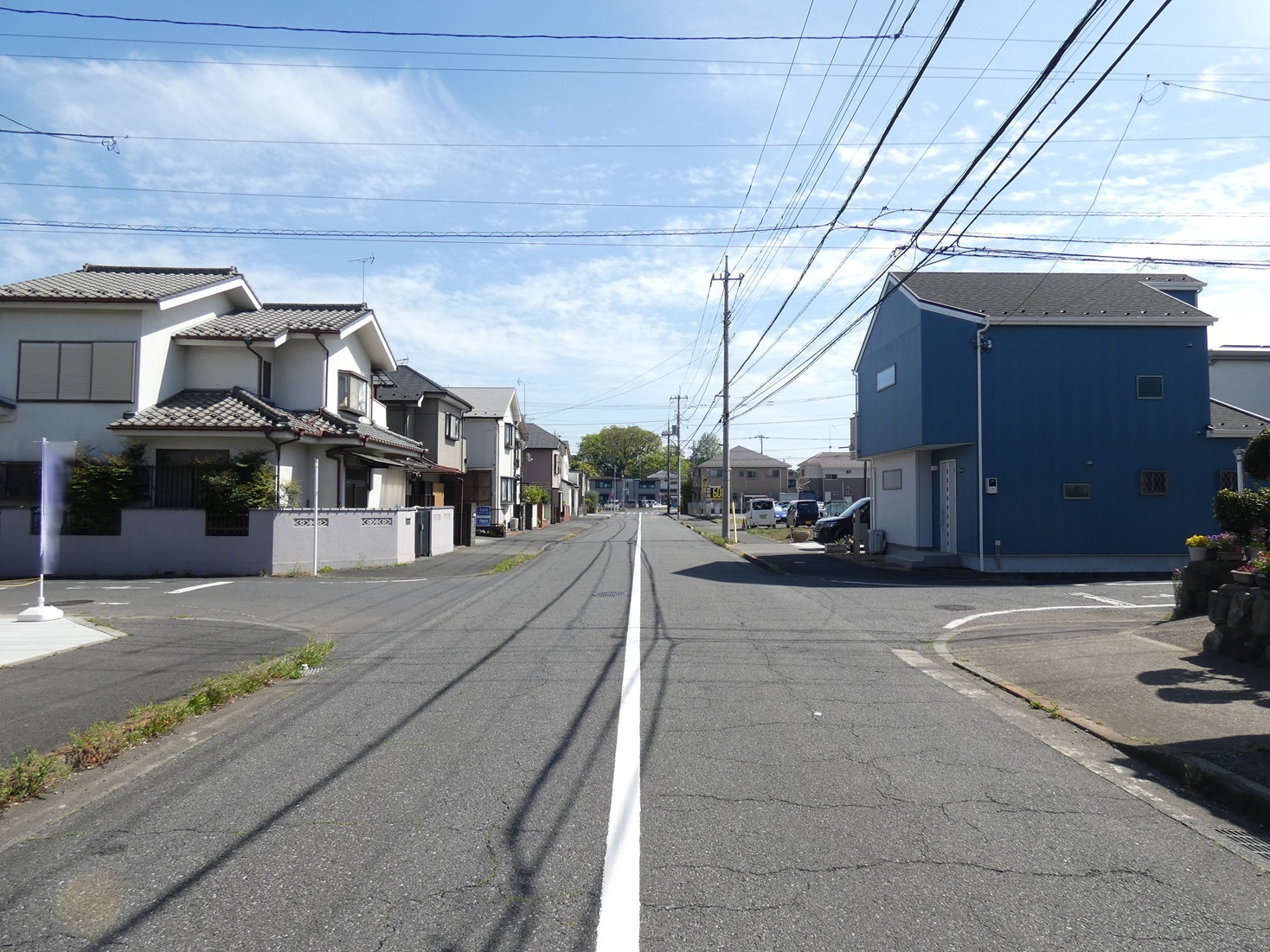 新町売地 - 西側接道（北側から撮影）