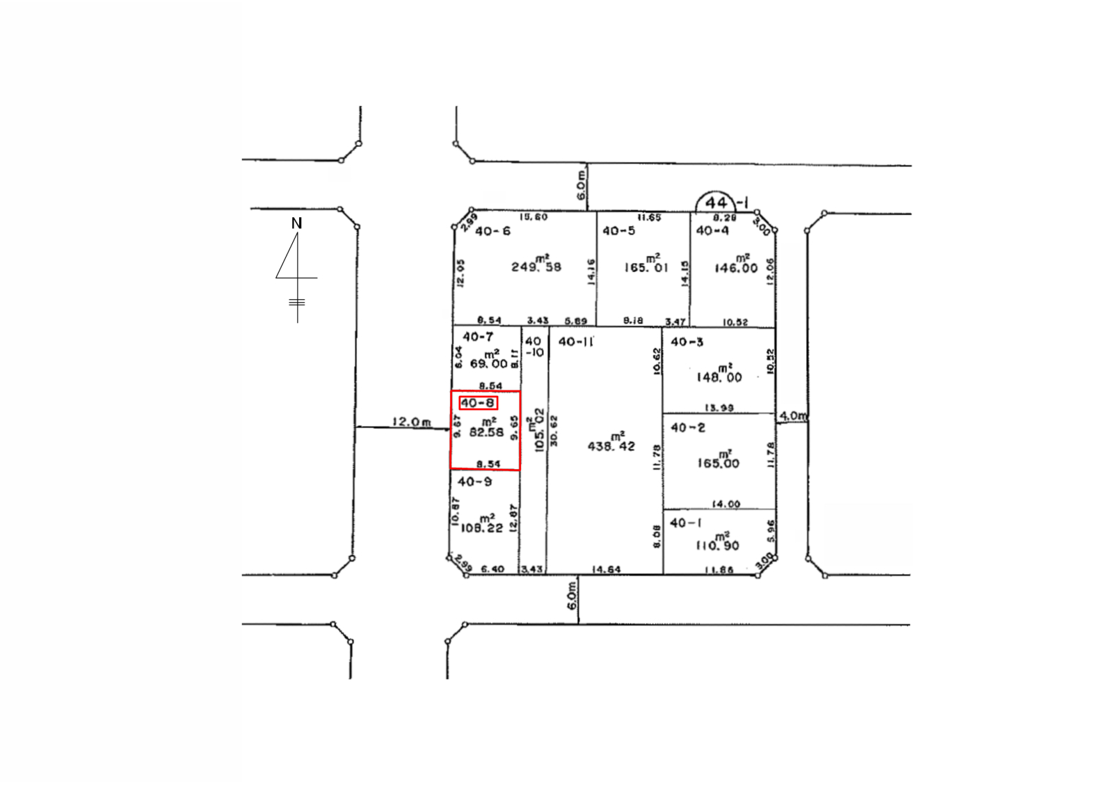 新町売地 - 測量図